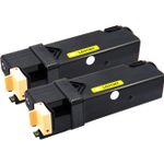 2 stuks Dell 593-10314 / 593-10322 (FM066) toner geel hoge capaciteit (Inkt Maxx Huismerk)