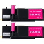 2 stuks Dell 593-11033 (8WNV5) toner magenta (Inkt Maxx Huismerk)