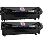 2 stuks HP 12A (Q2612A) toner zwart (Inkt Maxx Huismerk)