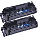 2 stuks HP 12X (Q2612X) toner zwart hoge capaciteit (Inkt Maxx Huismerk)