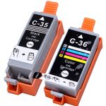 Inkt Maxx Huismerk 2 stuks Canon PGI-35 & CLI-36 inktcartridges