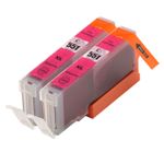 2 stuks Canon CLI-551XL inktcartridges magenta hoge capaciteit (Inkt Maxx Huismerk)