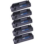 5 stuks HP 12X (Q2612X) toner zwart hoge capaciteit (Inkt Maxx Huismerk)