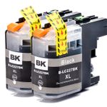 2 stuks Brother LC227BK inktcartridges zwart super hoge capaciteit (Inkt Maxx Huismerk)