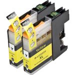 2 stuks Brother LC223 (LC221) inktcartridges geel hoge capaciteit (Inkt Maxx Huismerk)