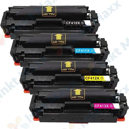 4 stuks HP 410X toner hoge capaciteit (Inkt Maxx Huismerk)