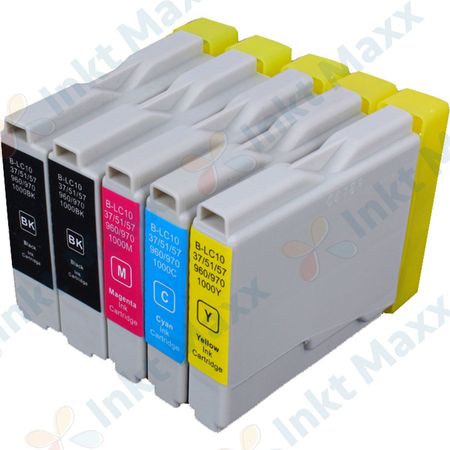 5 stuks Brother LC970 inktcartridges (Inkt Maxx Huismerk)