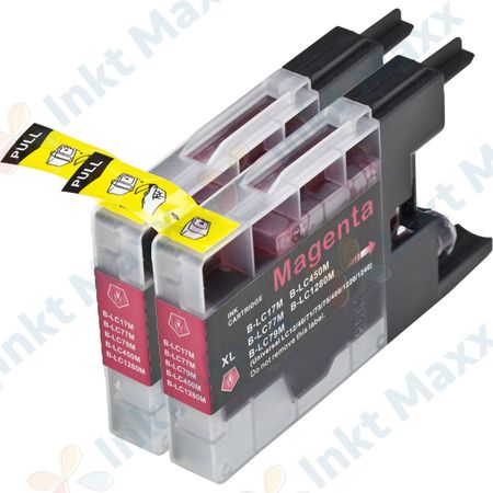 Inkt Maxx Huismerk 2 stuks Brother LC1280XL magenta inktcartridges