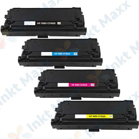 4 stuks HP 508X toner hoge capaciteit (Inkt Maxx Huismerk)