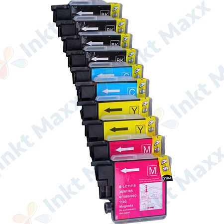 10 stuks Brother LC980 inktcartridges (Inkt Maxx Huismerk)