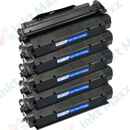 5 stuks HP 15A (C7115A) toner zwart (Inkt Maxx Huismerk)