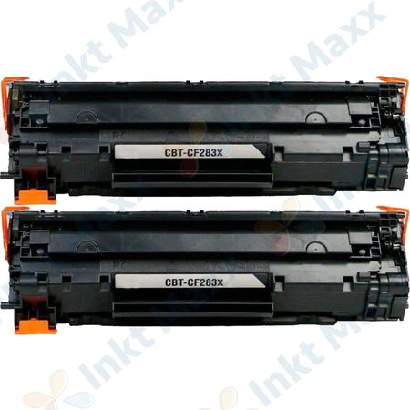 2 stuks HP 83X (CF283X) toner zwart hoge capaciteit (Inkt Maxx Huismerk)