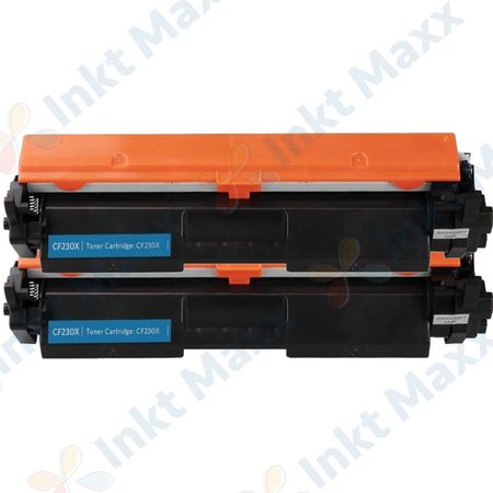 2 stuks HP 30X (CF230X) toner zwart hoge capaciteit (Inkt Maxx Huismerk)