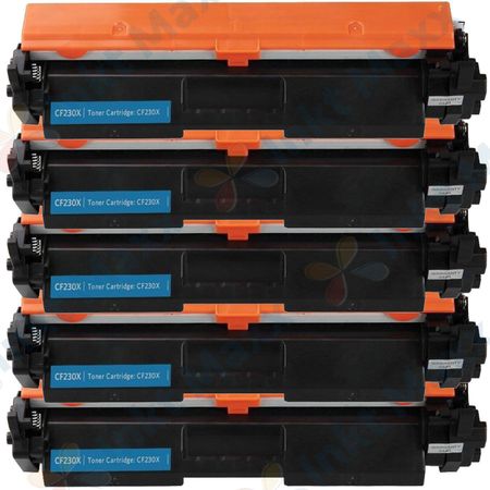 5 stuks HP 30X (CF230X) toner zwart hoge capaciteit (Inkt Maxx Huismerk)