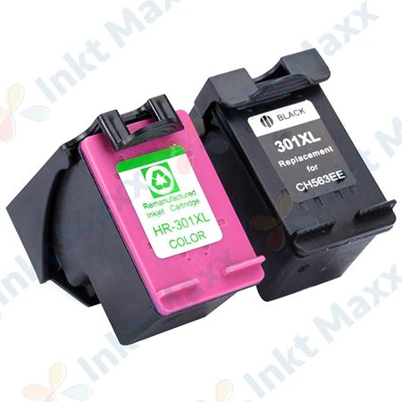 2 stuks HP 301XL inktcartridges hoge capaciteit (Inkt Maxx Huismerk)