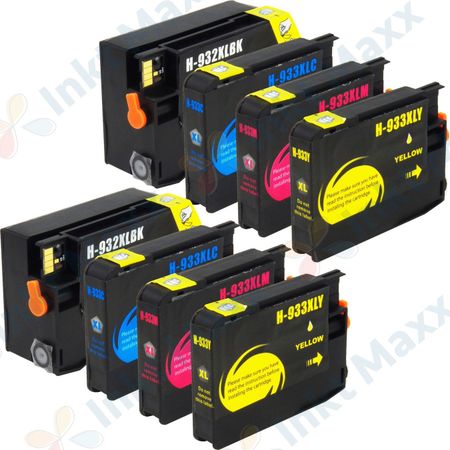 Inkt Maxx Huismerk 8 stuks HP 932XL & 933XL inktcartridges hoge capaciteit