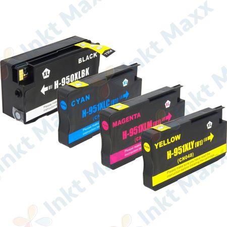 Inkt Maxx Huismerk 4 stuks HP 950XL & 951XL inktcartridges hoge capaciteit