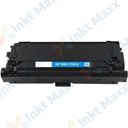 HP 508X (CF361X) toner cyaan hoge capaciteit (Inkt Maxx Huismerk)