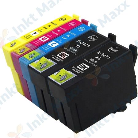 5 stuks Epson 34XL inktcartridges hoge capaciteit (Inkt Maxx Huismerk)