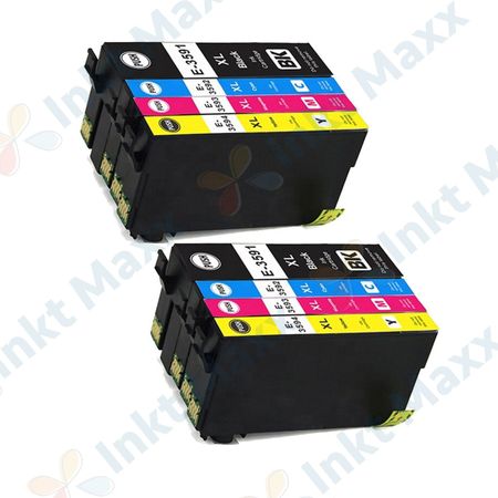 8 stuks Epson 35XL inktcartridges hoge capaciteit (Inkt Maxx Huismerk)