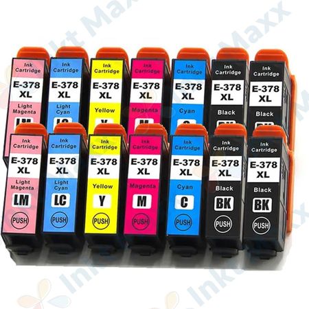 14 stuks Epson 378XL inktcartridges hoge capaciteit (Inkt Maxx Huismerk)