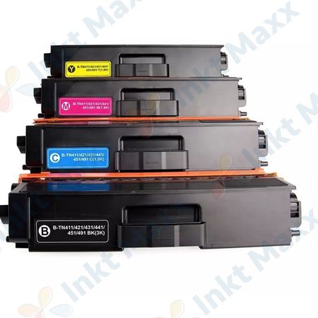 4 stuks Brother TN421 toner (Inkt Maxx Huismerk)