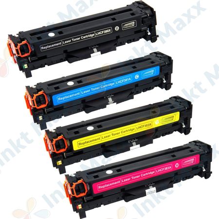 4 stuks HP 312X / HP 312A toner hoge capaciteit (Inkt Maxx Huismerk)