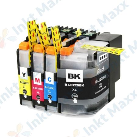 4 stuks Brother LC229 & LC225 inktcartridges super hoge capaciteit (Inkt Maxx Huismerk)