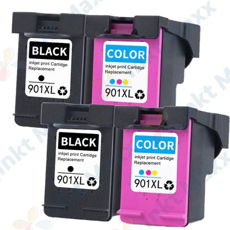 4 stuks HP 901 XL inktcartridges hoge capaciteit (Inkt Maxx Huismerk)