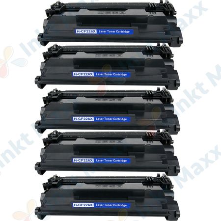 5 stuks HP 26X (CF226X) toner zwart hoge capaciteit (Inkt Maxx Huismerk)