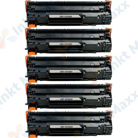 5 stuks HP 83X (CF283X) toner zwart hoge capaciteit (Inkt Maxx Huismerk)