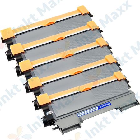 5 stuks Brother TN2220 (TN2210) toner zwart hoge capaciteit (Inkt Maxx Huismerk)