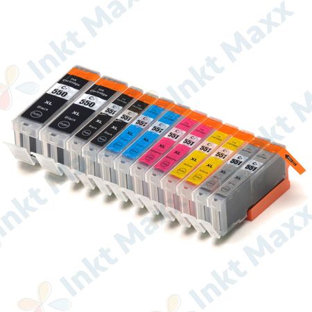 12 stuks Canon PGI-550XL & CLI-551XL inktcartridges hoge capaciteit (Inkt Maxx Huismerk)