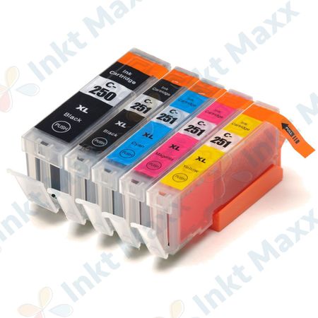 5 stuks Canon PGI-550XL & CLI-551XL inktcartridges hoge capaciteit (Inkt Maxx Huismerk)