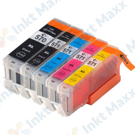 5 stuks Canon PGI-570XL & CLI-571XL inktcartridges hoge capaciteit (Inkt Maxx Huismerk)