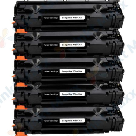 5 stuks HP 36A (CB436A) toner zwart (Inkt Maxx Huismerk)