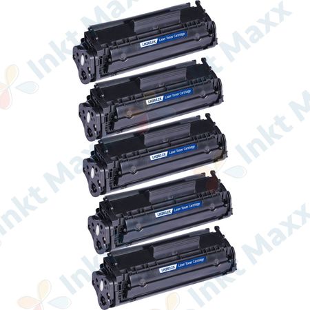 5 stuks HP 12X (Q2612X) toner zwart hoge capaciteit (Inkt Maxx Huismerk)