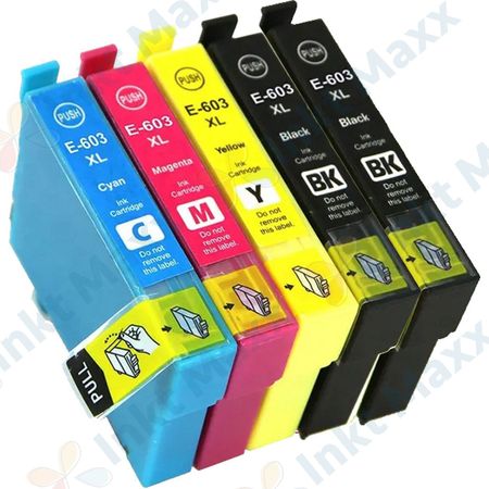 5 stuks Epson 603XL inktcartridges hoge capaciteit (Inkt Maxx Huismerk)