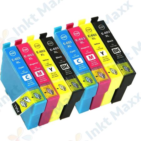 8 stuks Epson 603XL inktcartridges hoge capaciteit (Inkt Maxx Huismerk)