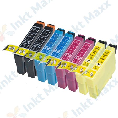 8 stuks Epson 18XL XXL inktcartridges hoge capaciteit (Inkt Maxx Huismerk)