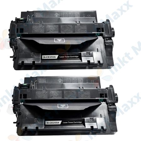 2 stuks HP 55A (CE255A) toner zwart (Inkt Maxx Huismerk)