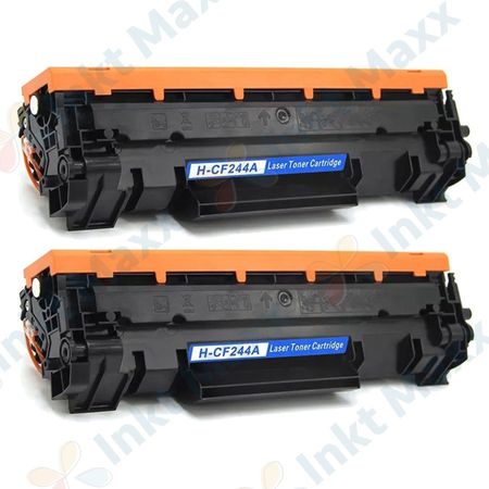 2 stuks HP 44A (CF244A) toner zwart (Inkt Maxx Huismerk)