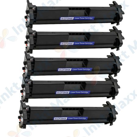 5 stuks HP 94X (CF294X) toner zwart hoge capaciteit (Inkt Maxx Huismerk)