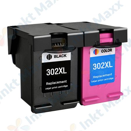 2 stuks HP 302XL inktcartridges hoge capaciteit (Inkt Maxx Huismerk)