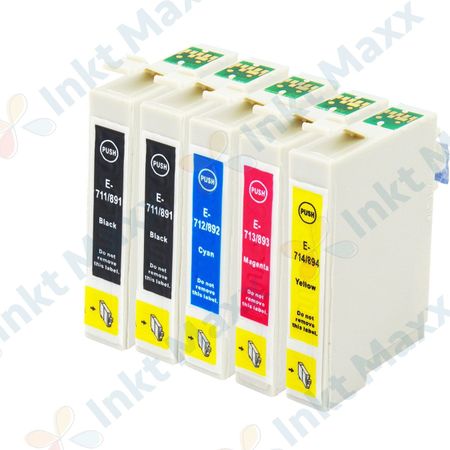 5 stuks Epson T0715 inktcartridges (Inkt Maxx Huismerk)