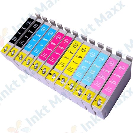 12 stuks Epson T0807 inktcartridges (Inkt Maxx Huismerk)