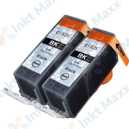 Inkt Maxx Huismerk 2 stuks Canon PGI-525BK inktcartridges pigment zwart