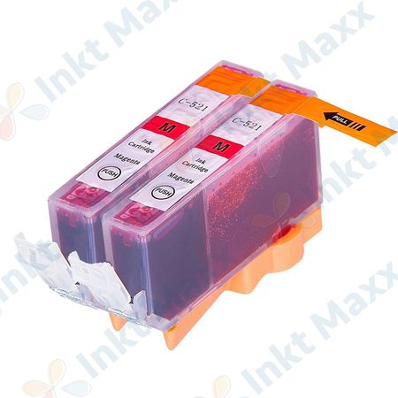 Inkt Maxx Huismerk 2 stuks Canon CLI-521M magenta inktcartridges