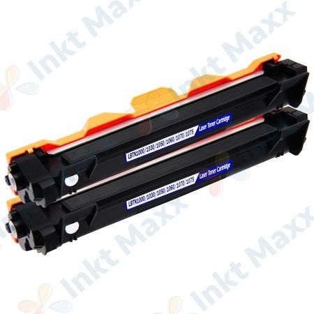 2 stuks Brother TN1050 toner zwart (Inkt Maxx Huismerk)