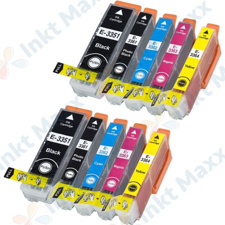 10 stuks Epson 33XL inktcartridges hoge capaciteit (Inkt Maxx Huismerk)